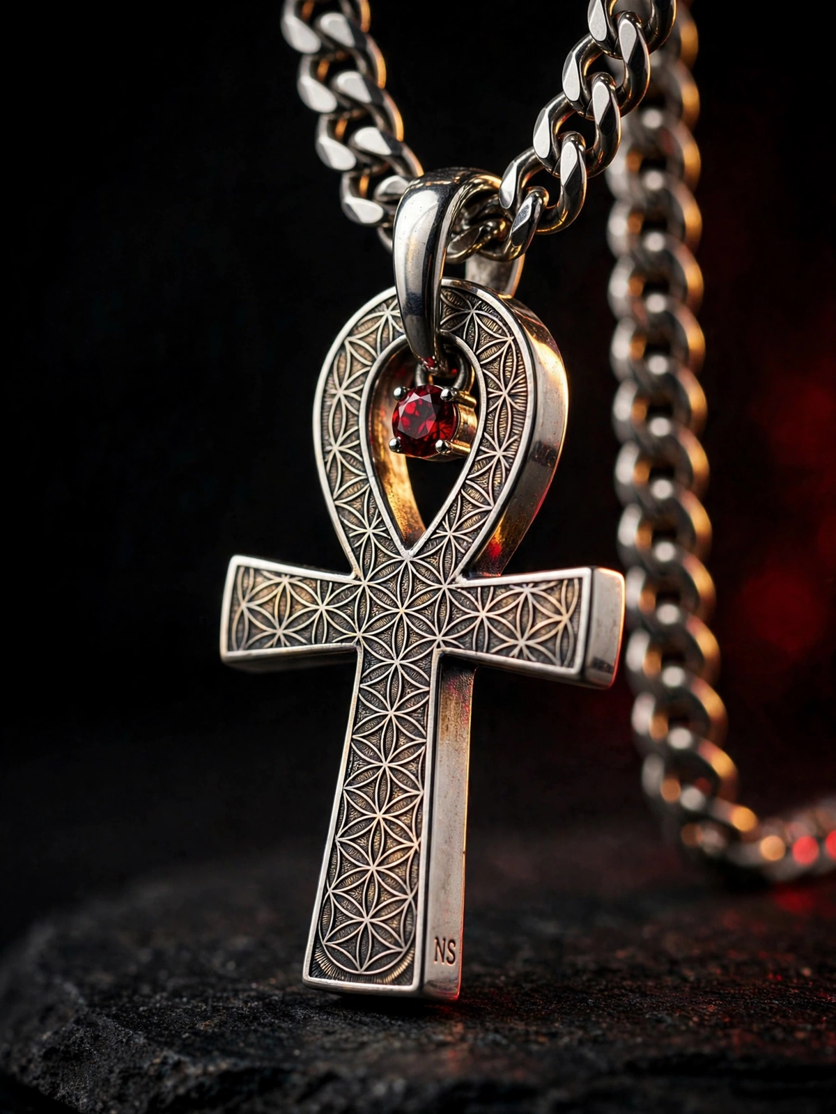 NIGHT SHIFT Ankh Pendant alternate view