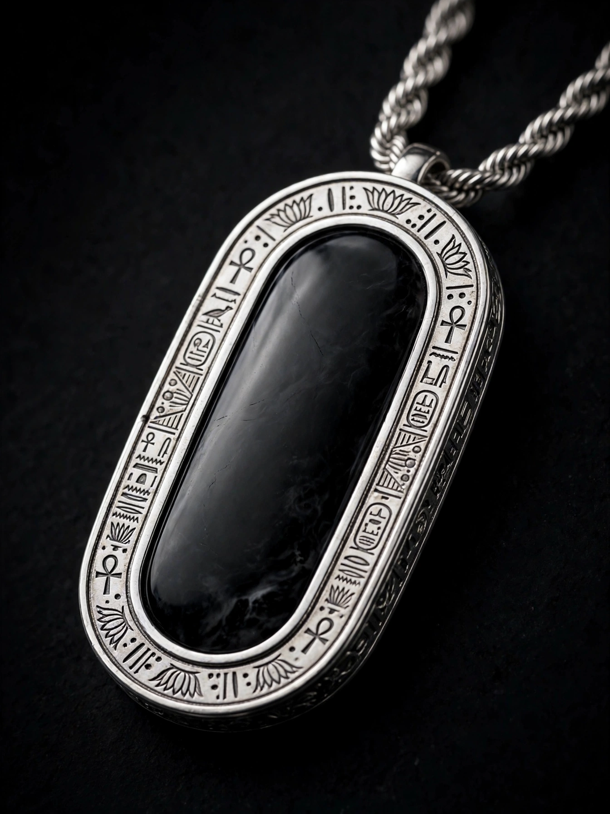 NIGHT SHIFT Cartouche Onyx Pendant alternate view