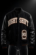 NIGHT SHIFT Chenille Varsity Jacket