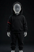 NIGHT SHIFT Kids Black Hoodie, black fleece hoodie for kids