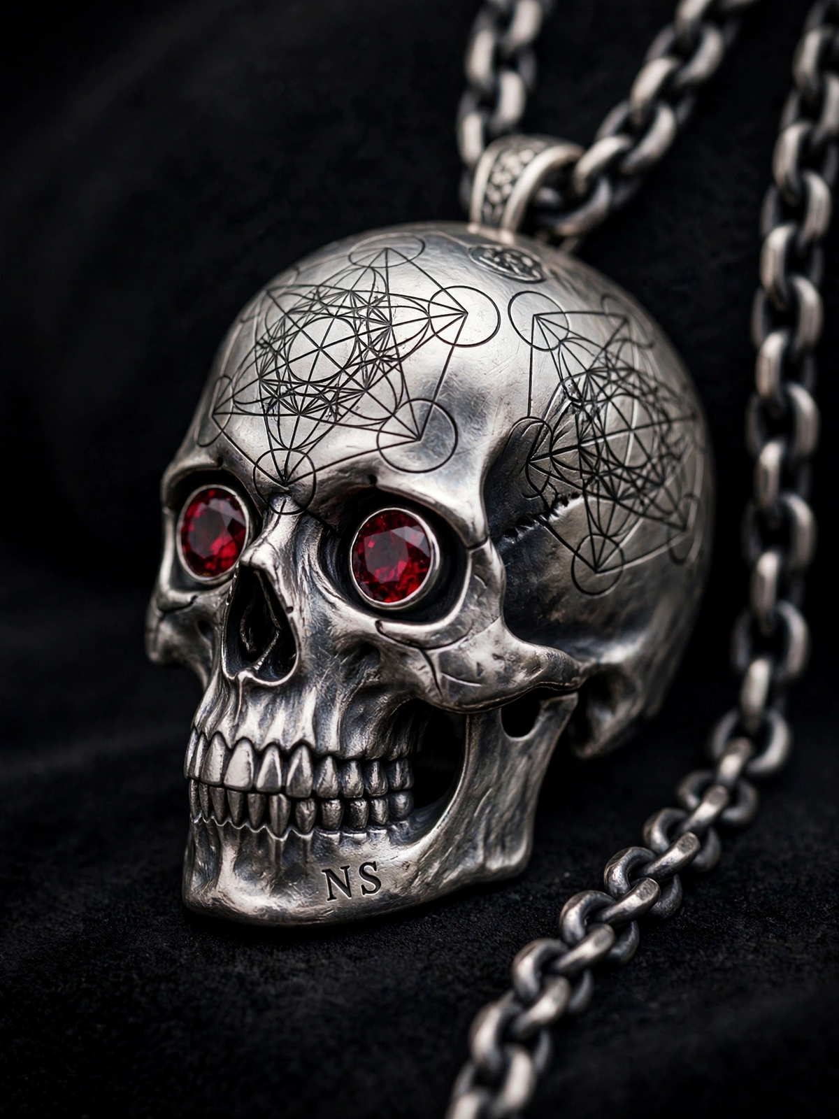 NIGHT SHIFT Sacred Skull Pendant alternate view