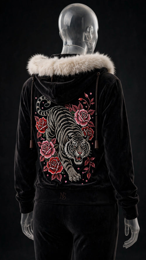 Tiger Roses Velour Set
