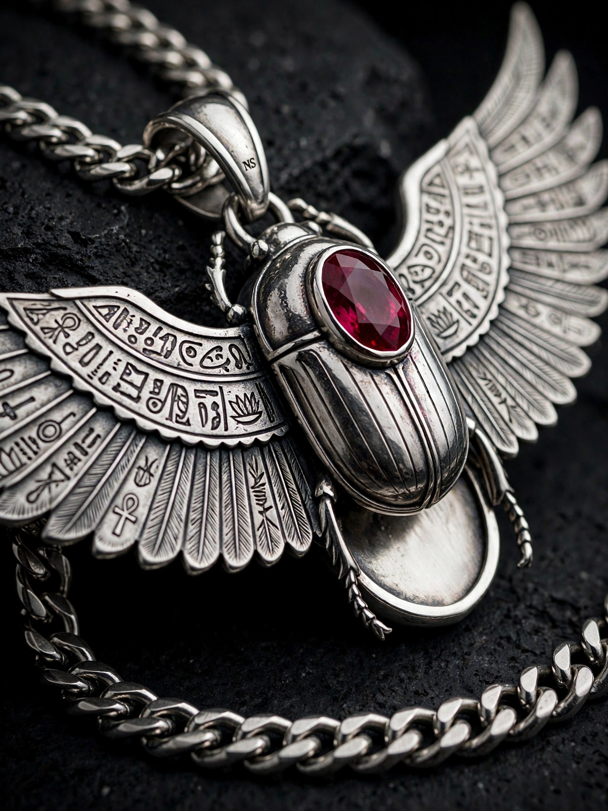 NIGHT SHIFT Winged Scarab Pendant alternate view