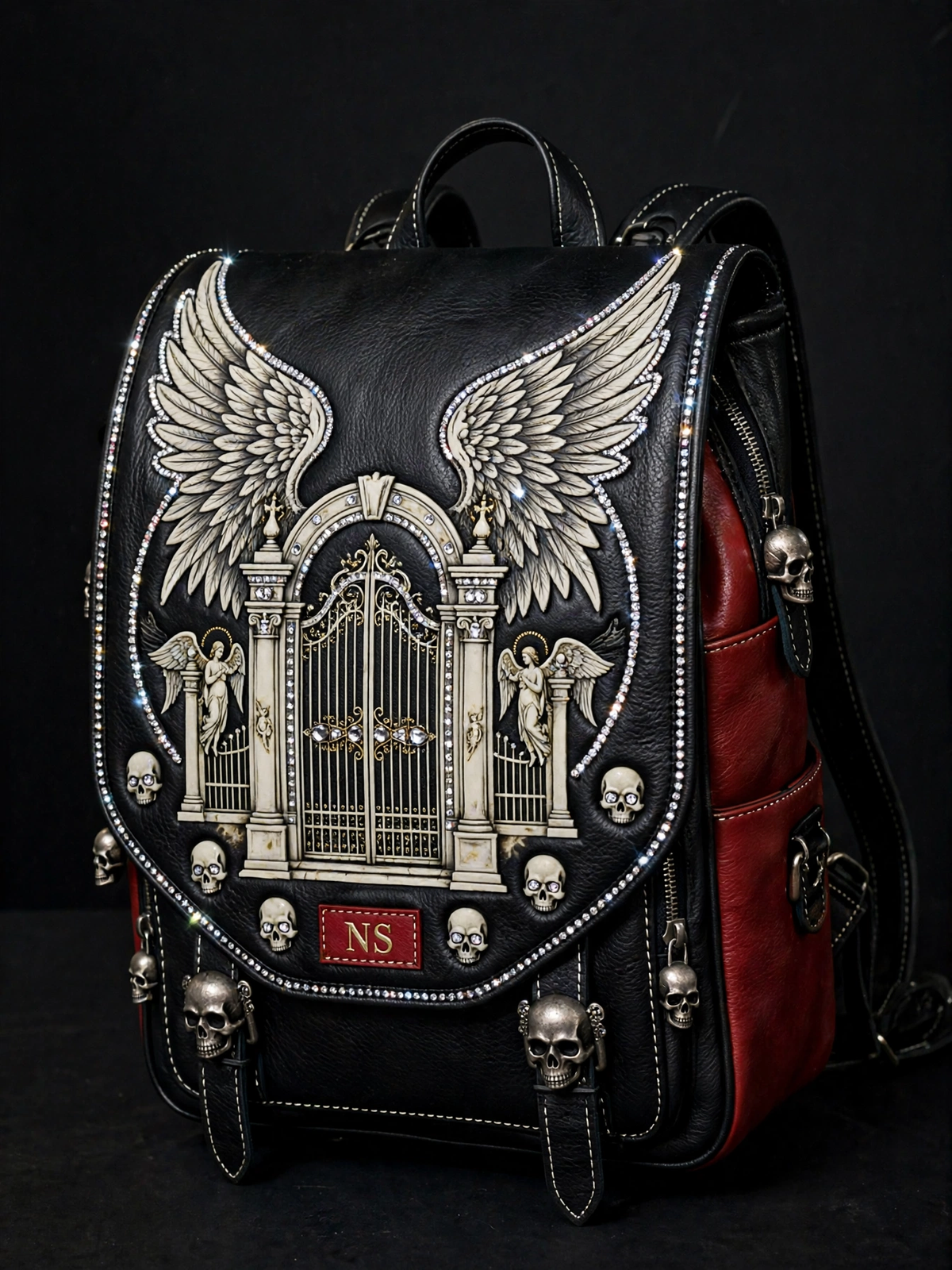 NS Heaven Gates Leather Book Bag