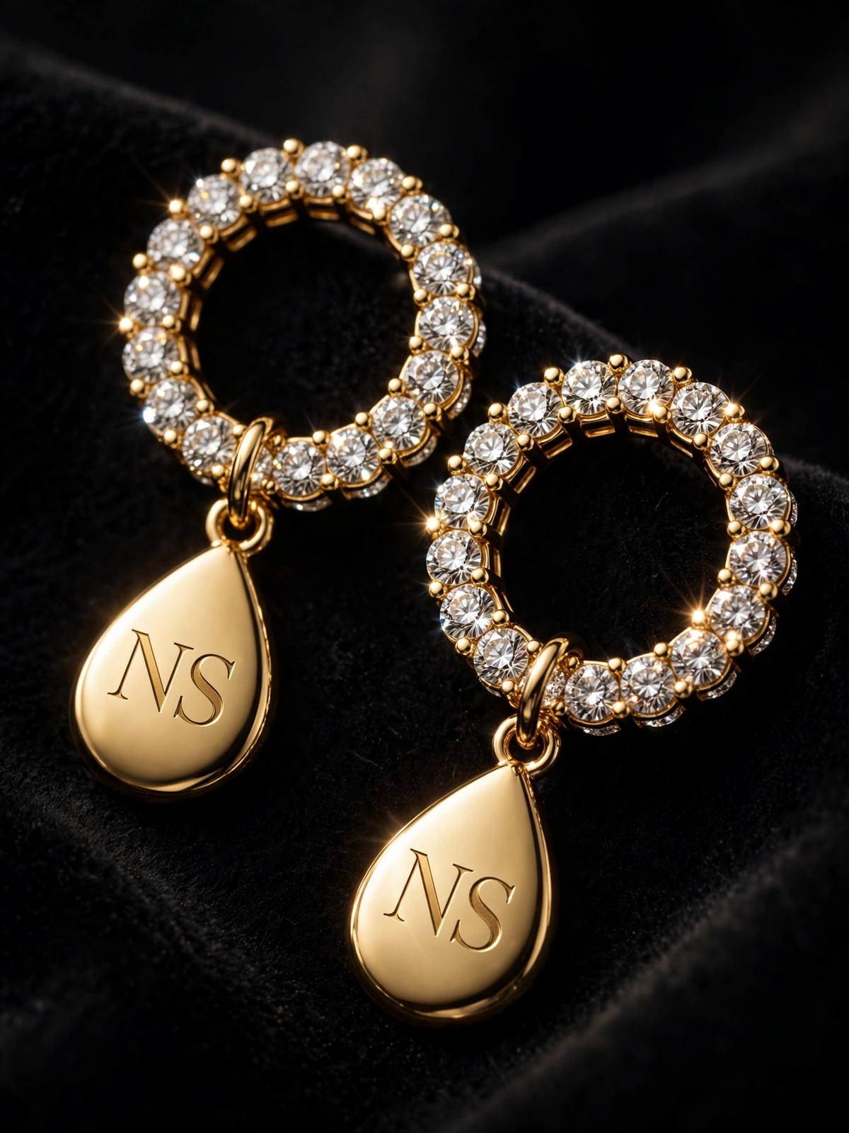 NIGHT SHIFT Crystal Hoops alternate view