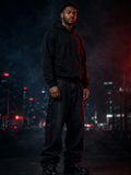 NIGHT SHIFT Baggy Black Denim Jeans