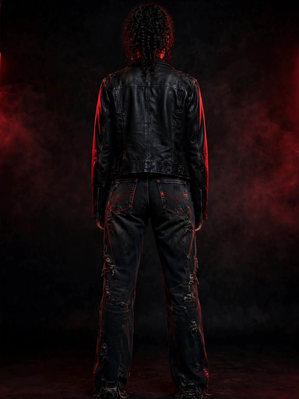 NIGHT SHIFT Distressed Night Denim Jeans alternate view