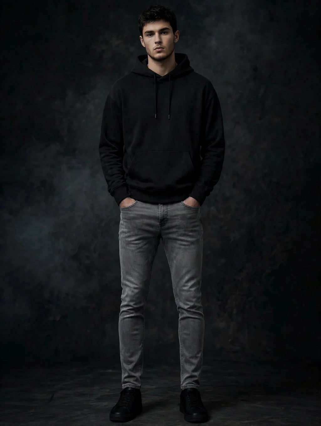 NIGHT SHIFT Grey Wash Slim Denim Jeans alternate view