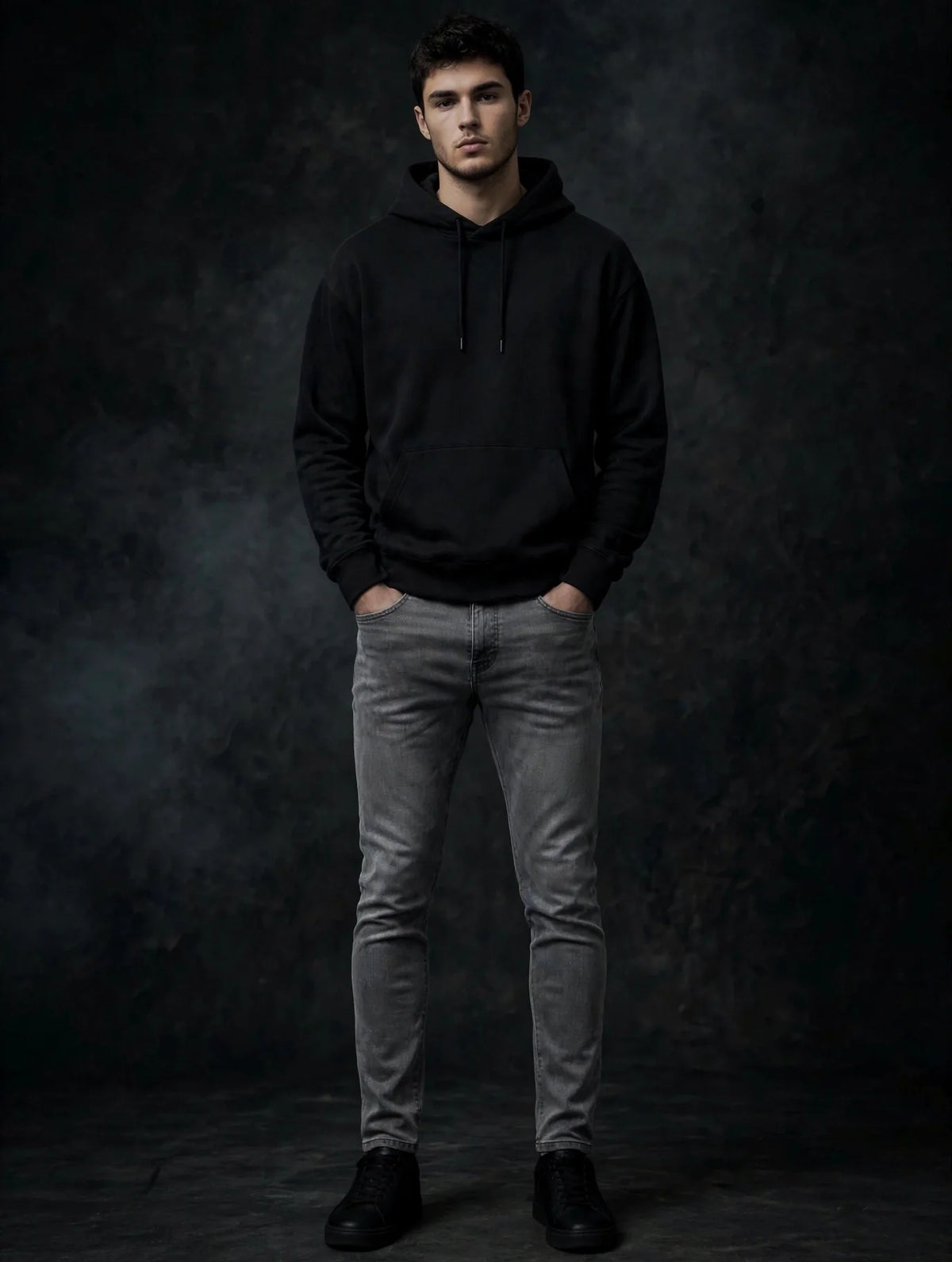 NIGHT SHIFT Grey Wash Slim Denim Jeans alternate view