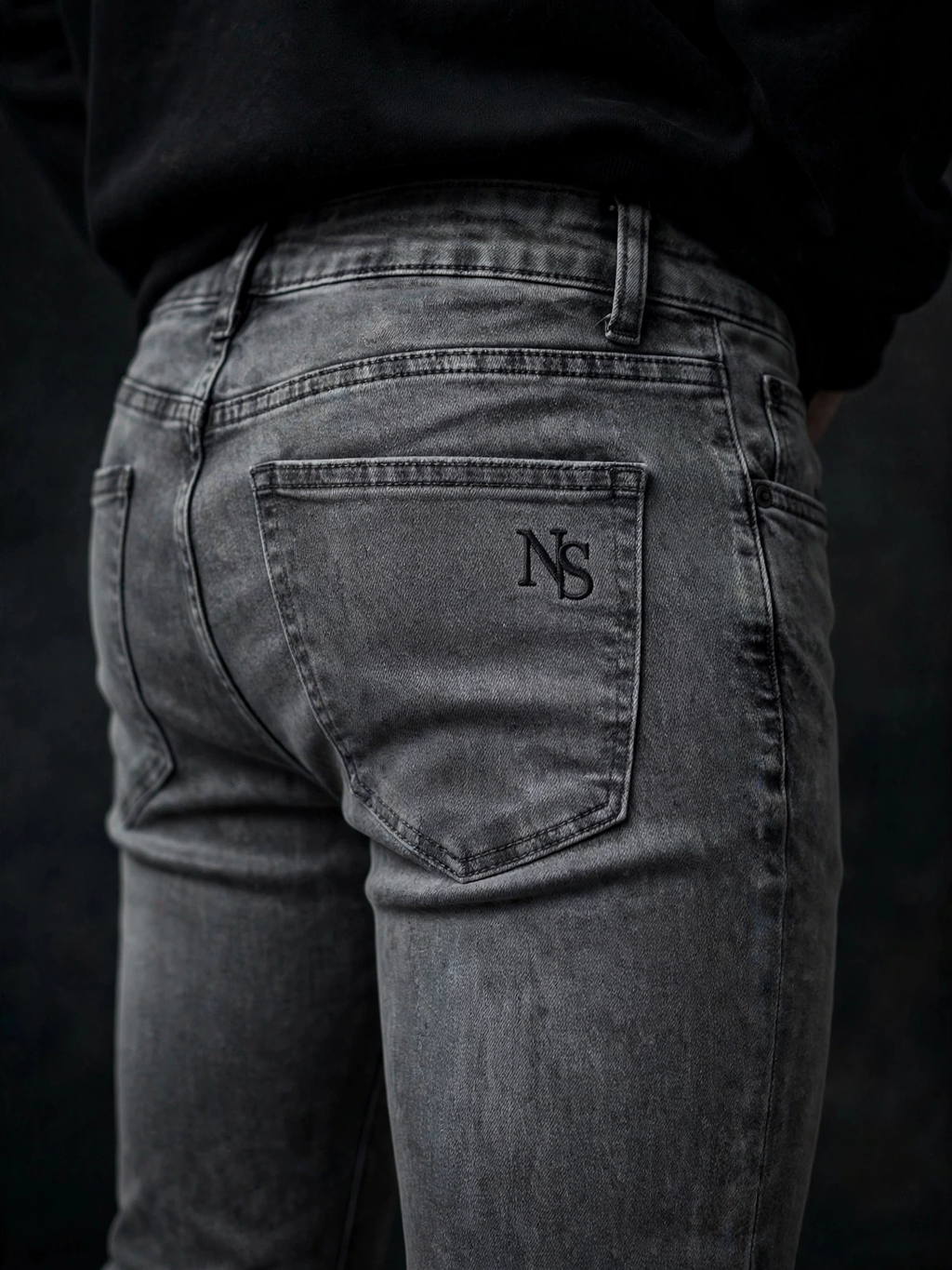 Grey Wash Slim Denim Jeans