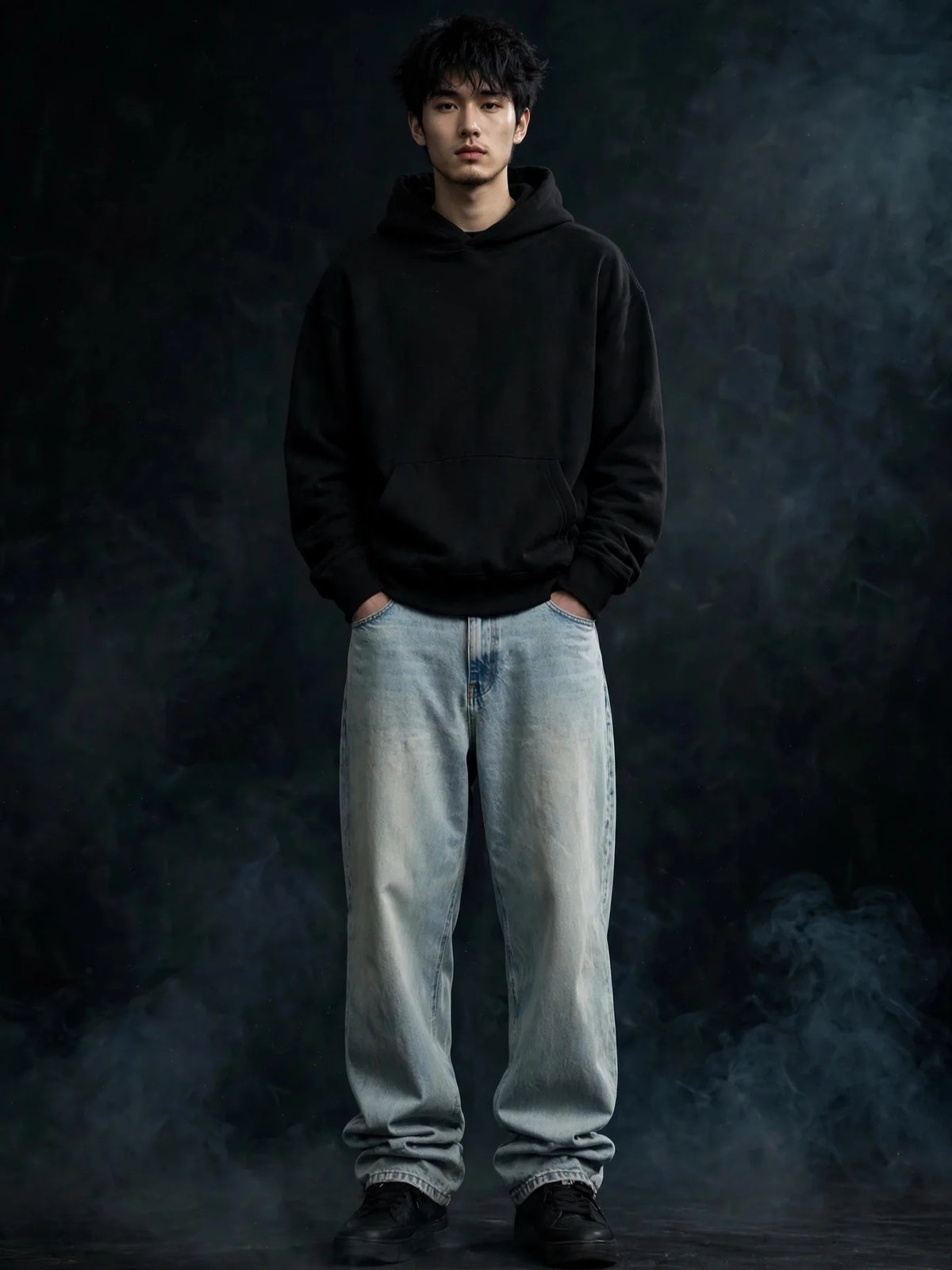 NIGHT SHIFT Light Wash Baggy Denim Jeans alternate view