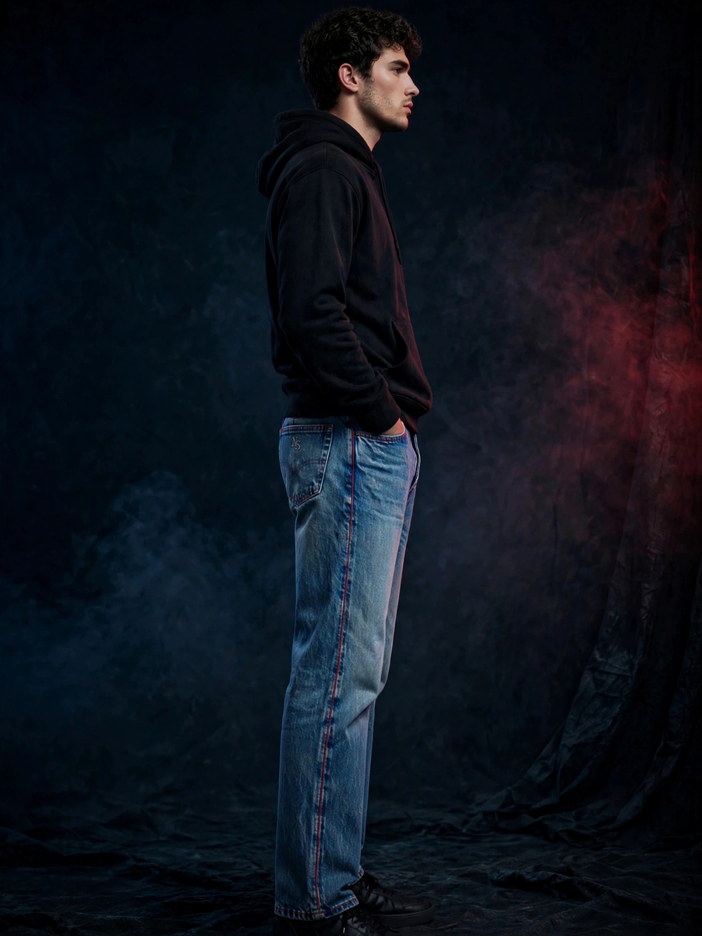 Vintage Blue Straight Denim Jeans