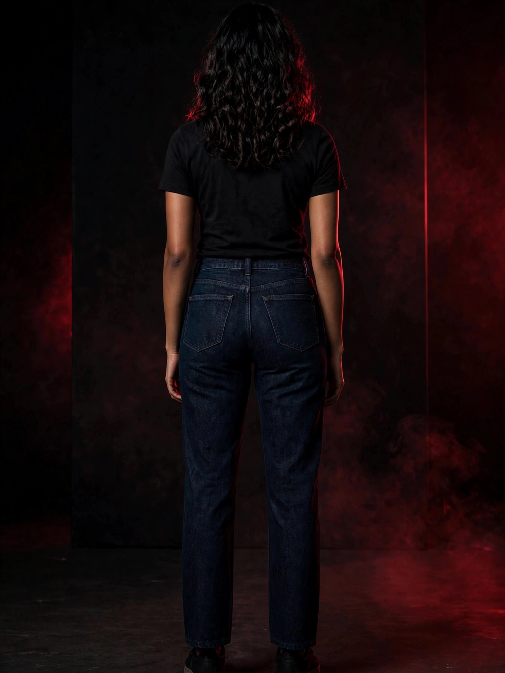 NIGHT SHIFT Dark Straight Denim Jeans alternate view