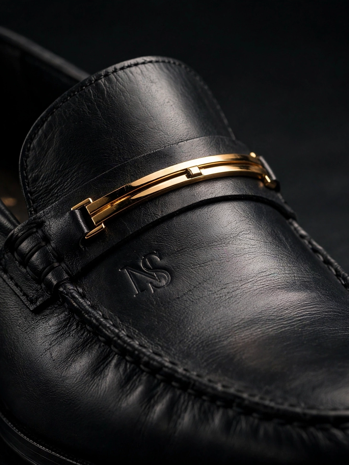 Black Leather Loafer