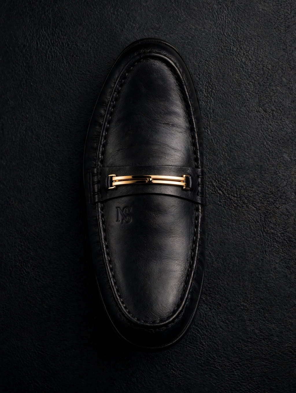 NIGHT SHIFT Black Leather Loafer alternate view