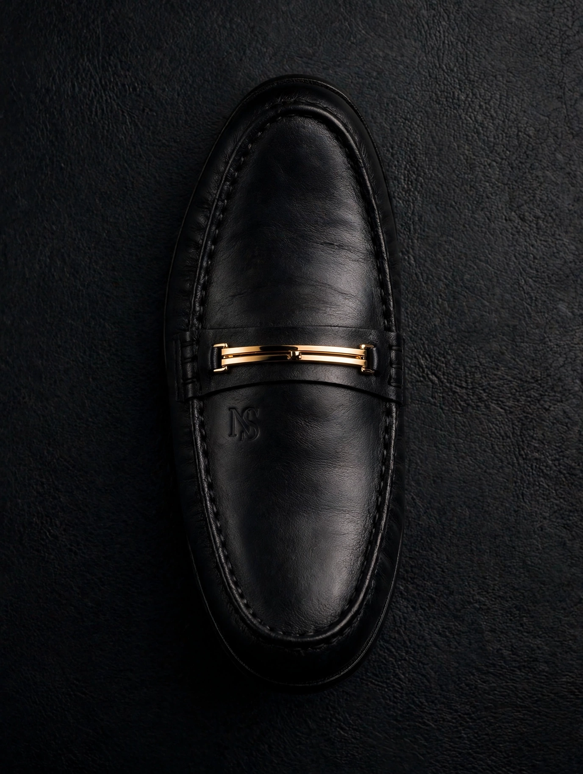 NIGHT SHIFT Black Leather Loafer alternate view