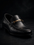 NIGHT SHIFT Black Leather Loafer