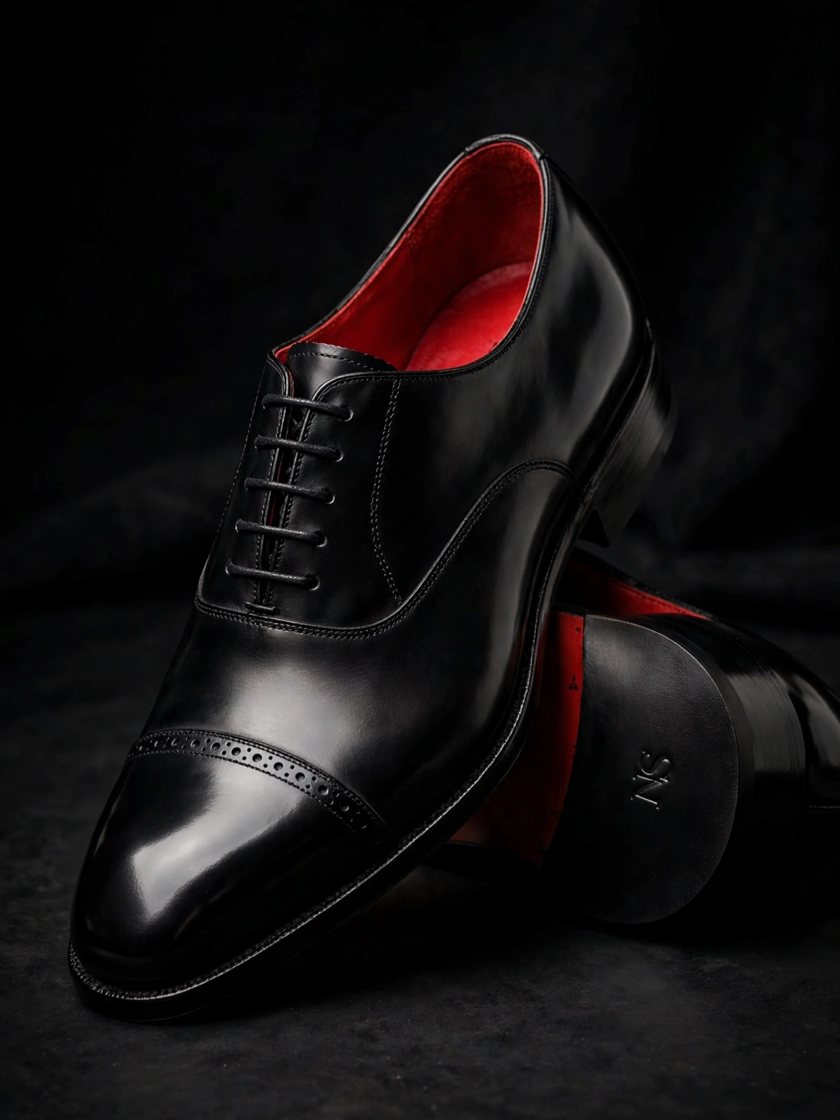 NIGHT SHIFT Black Oxford Dress Shoe