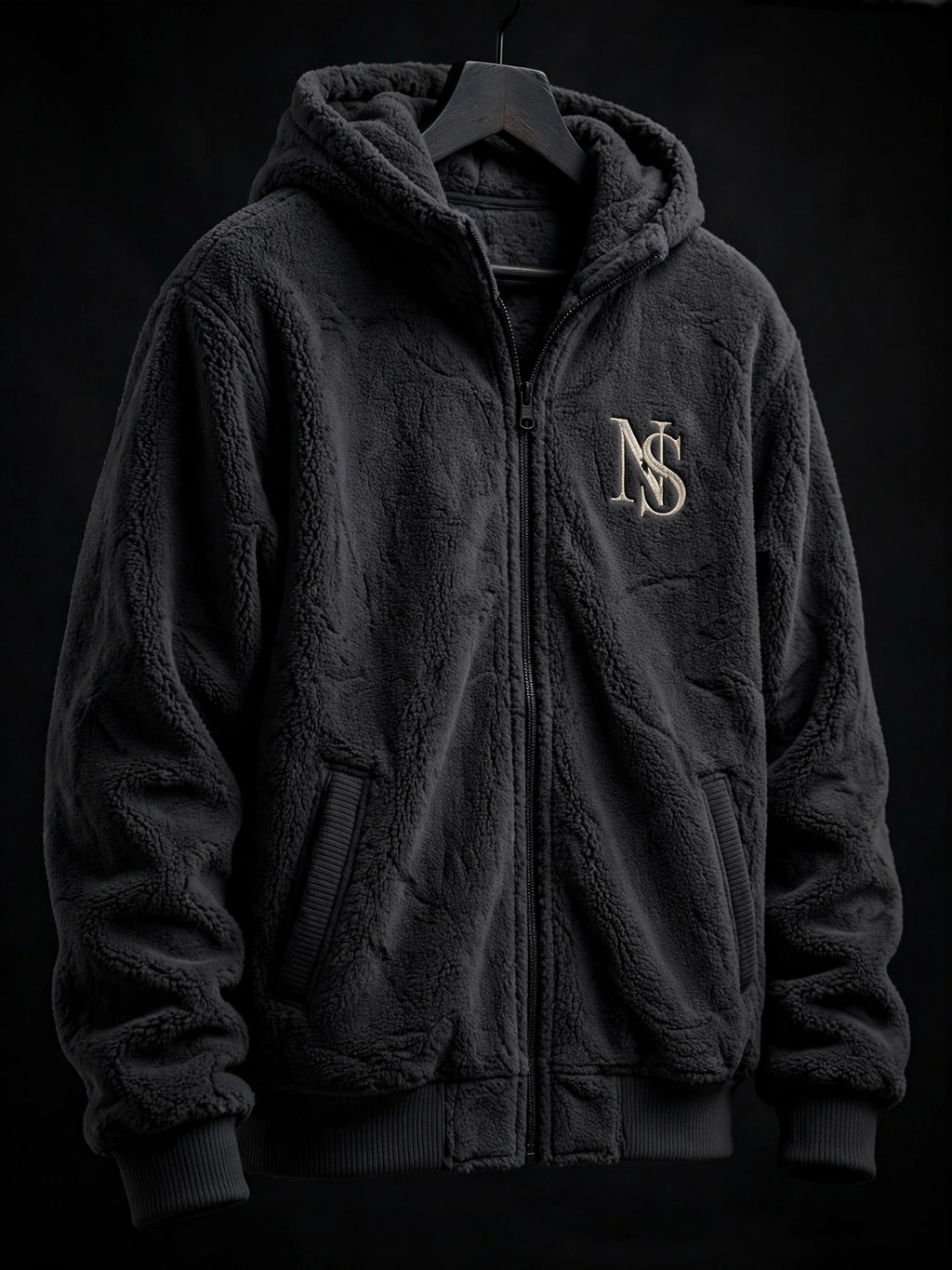 NIGHT SHIFT Charcoal Fleece Jacket