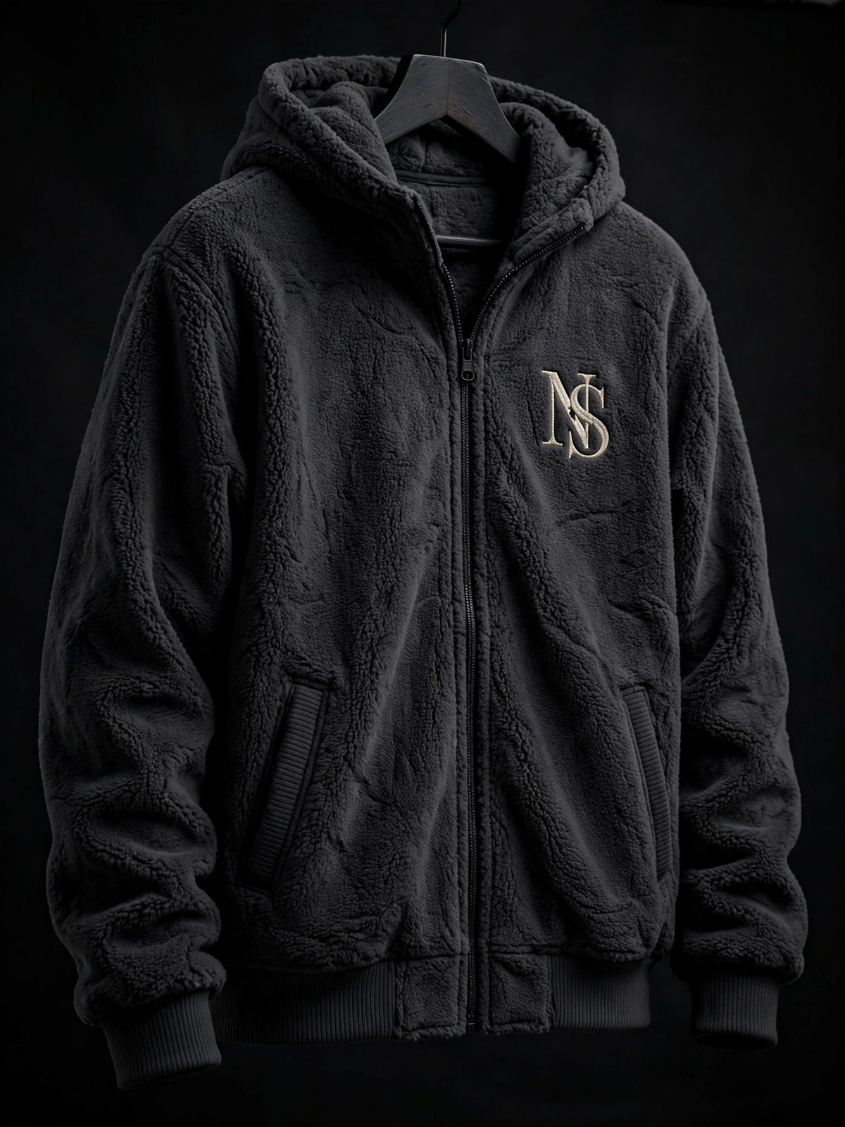 NIGHT SHIFT Charcoal Fleece Jacket