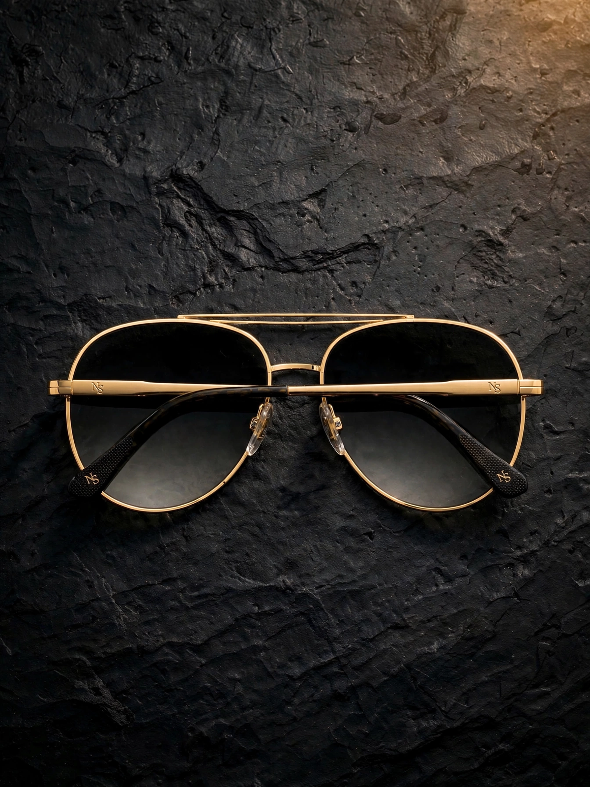 Gold Aviator Sunglasses