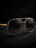 NIGHT SHIFT Gold Aviator Sunglasses