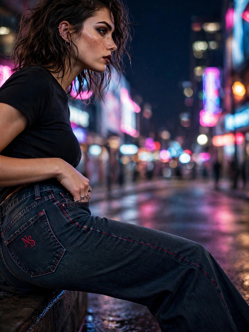 Low-Rise Flare Jeans