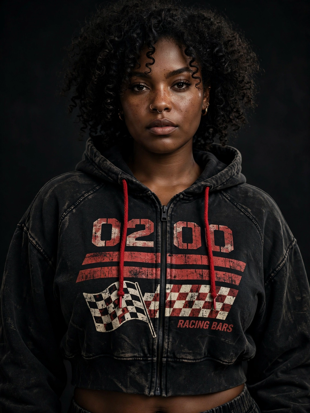 NIGHT SHIFT Night Race Zip Hoodie