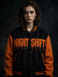 NIGHT SHIFT Haunted Varsity Jacket