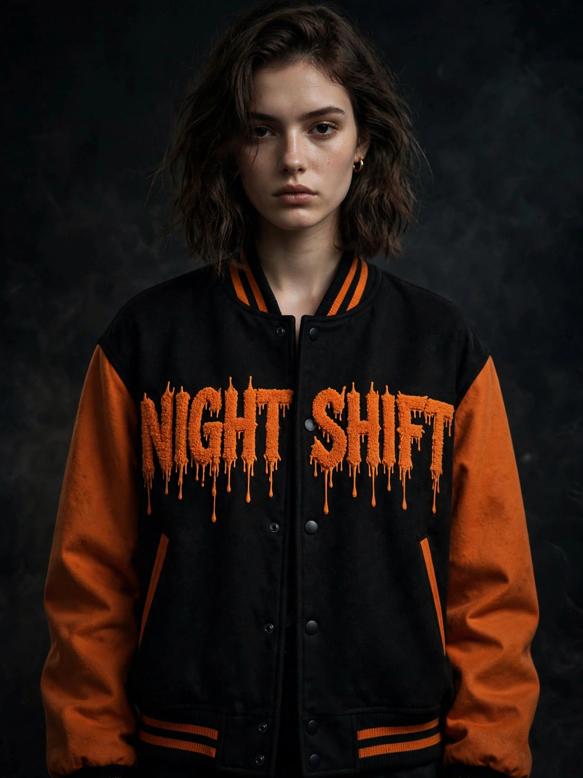 NIGHT SHIFT Haunted Varsity Jacket