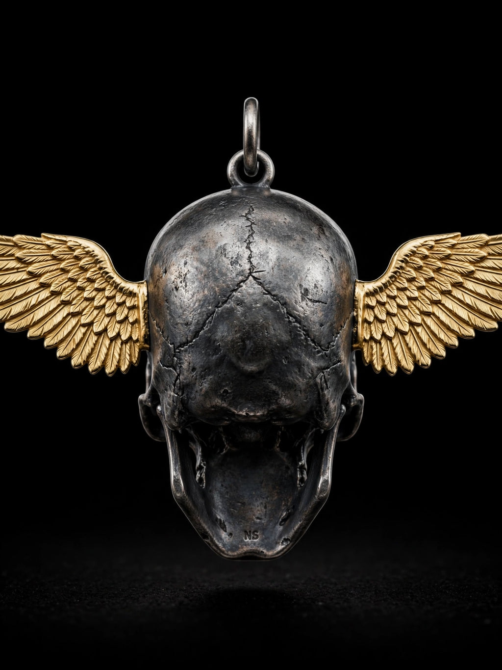 NIGHT SHIFT Winged Skull Pendant