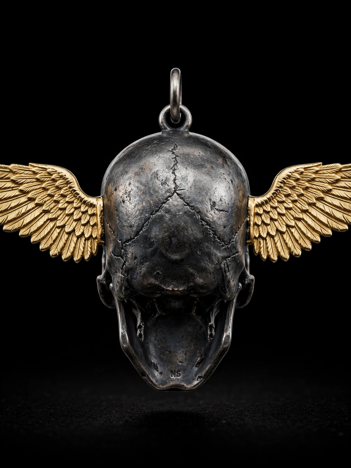 NIGHT SHIFT Winged Skull Pendant