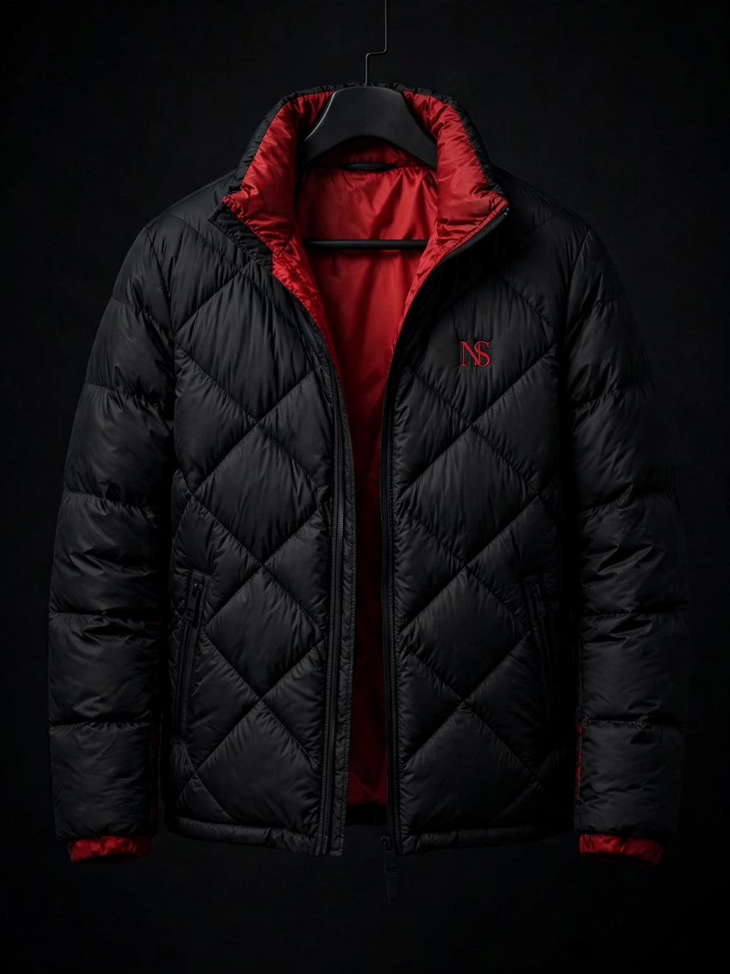 NIGHT SHIFT Black Puffer Jacket