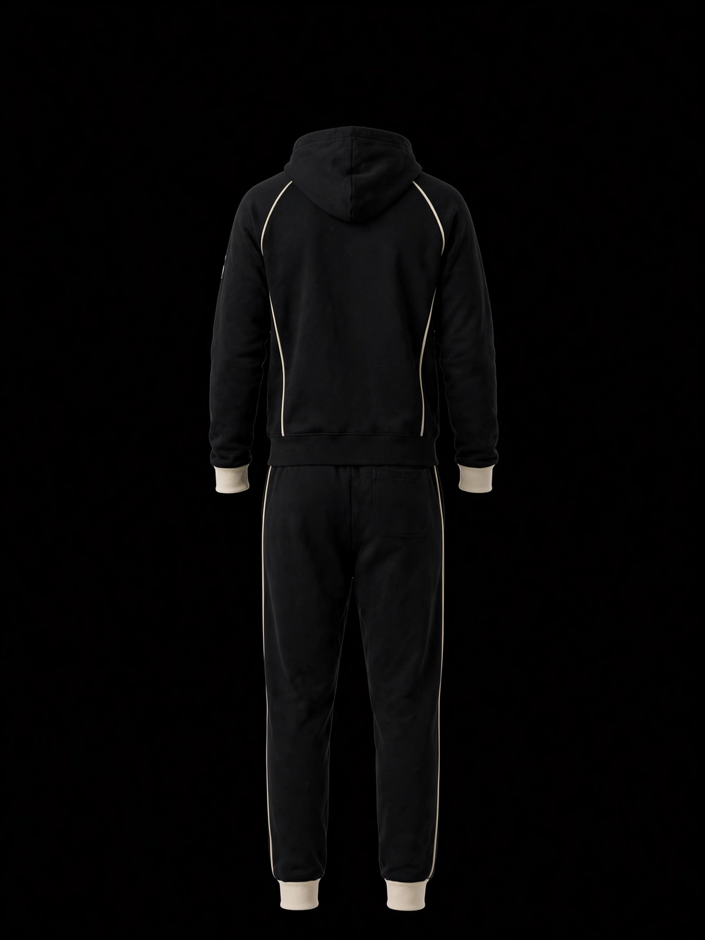 NS Bone Trim Zip Hoodie Set