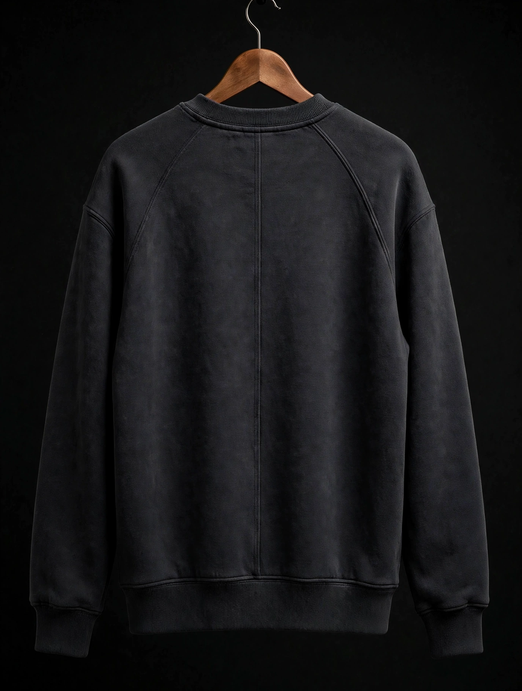 NIGHT SHIFT Charcoal Heavyweight Crewneck alternate view