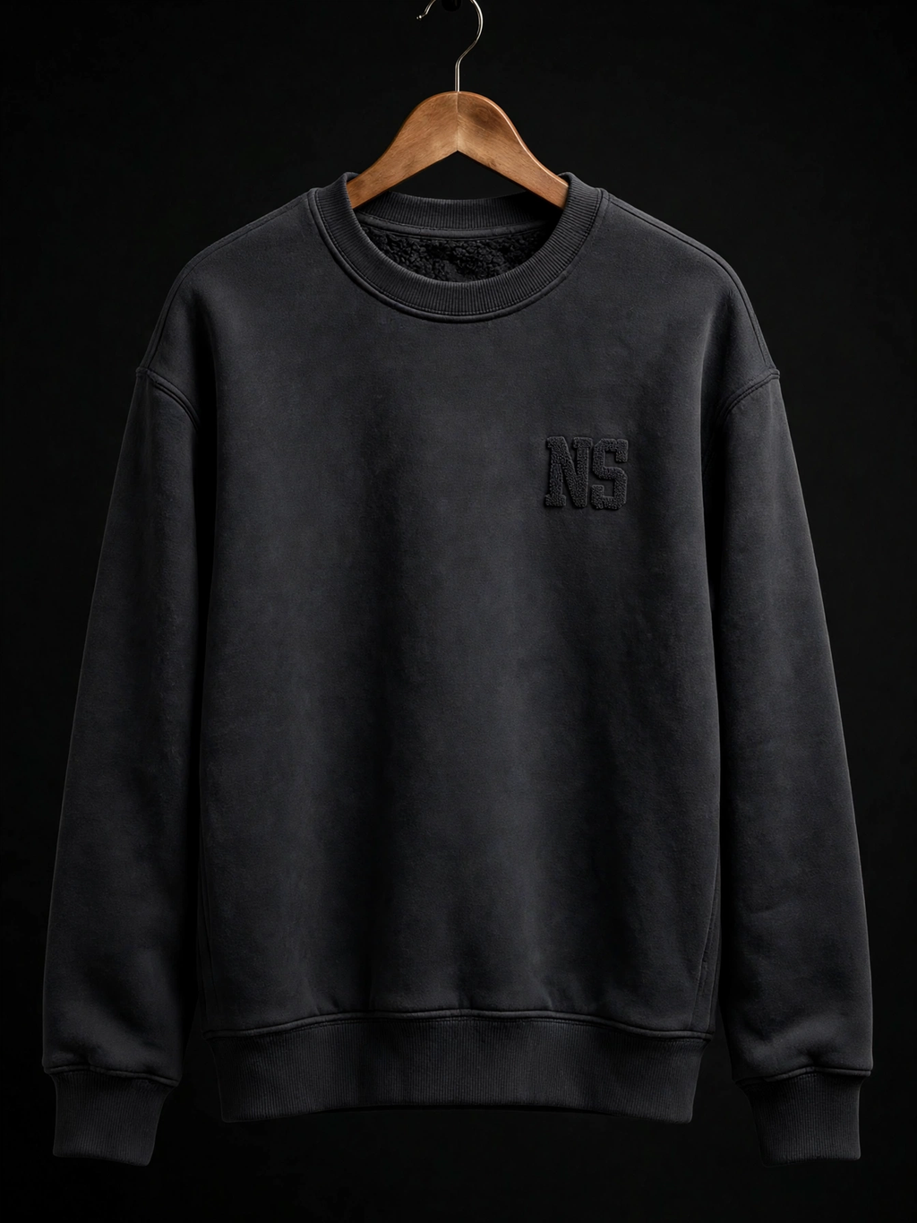 NIGHT SHIFT Charcoal Heavyweight Crewneck