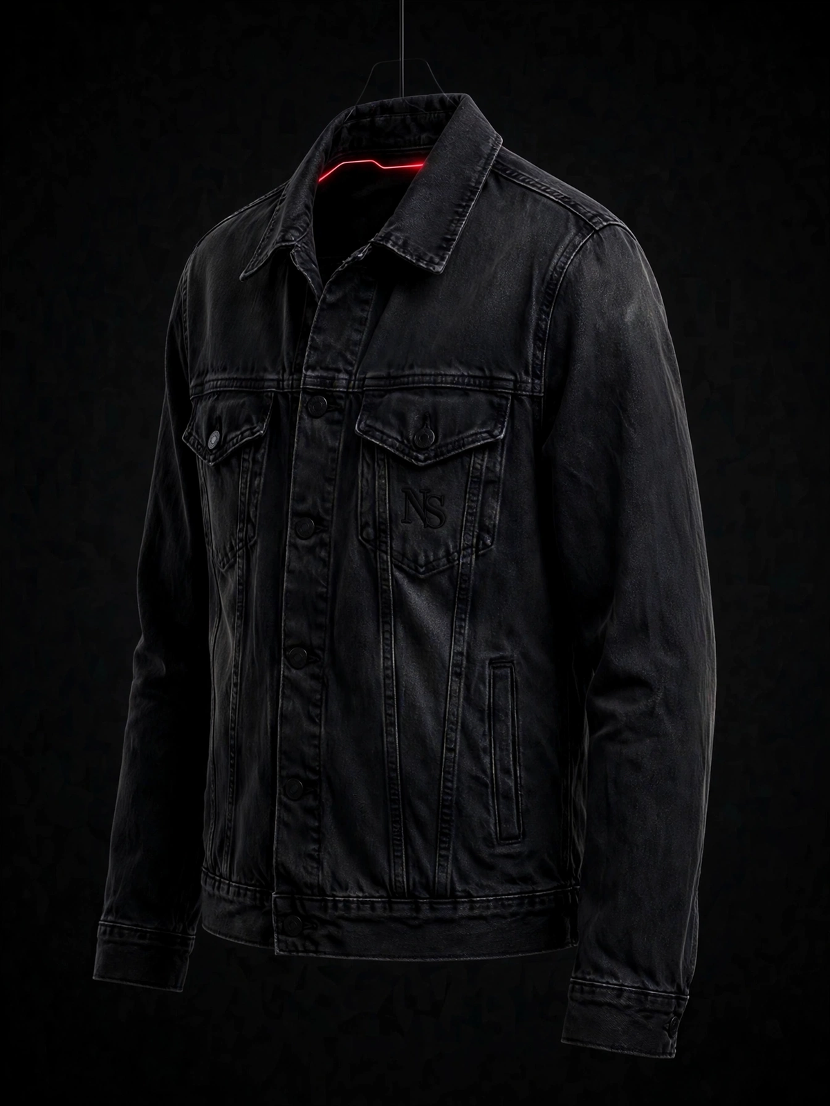 Black Denim Trucker Jacket