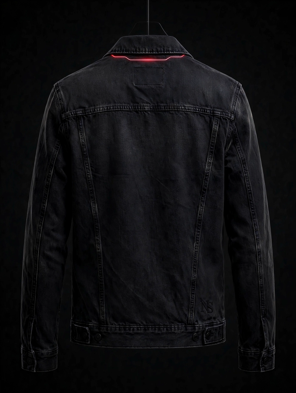 NIGHT SHIFT Black Denim Trucker Jacket alternate view