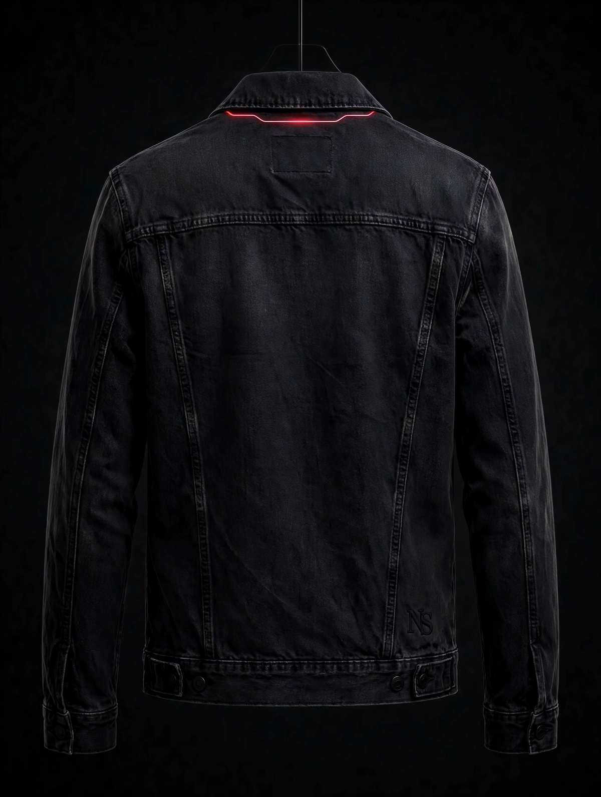 NIGHT SHIFT Black Denim Trucker Jacket alternate view