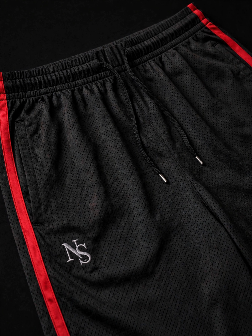 Black Mesh Shorts
