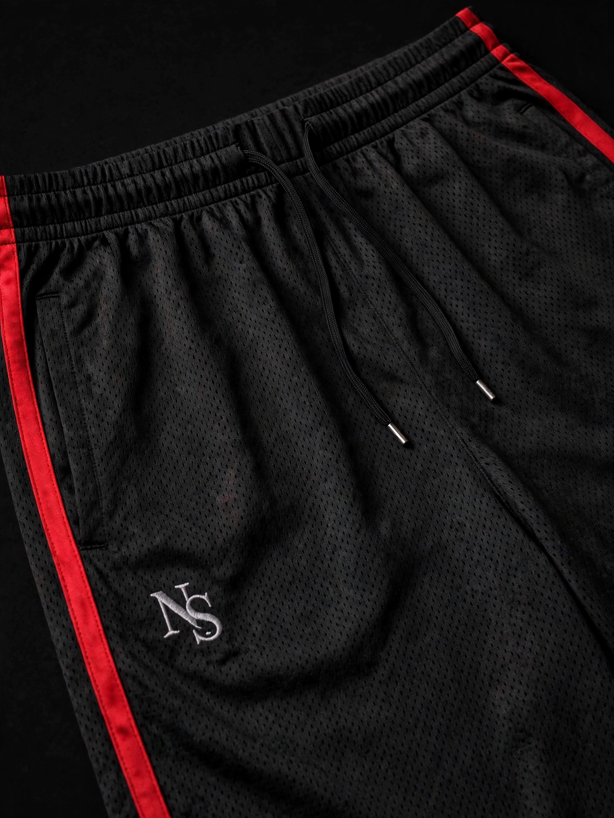 Black Mesh Shorts