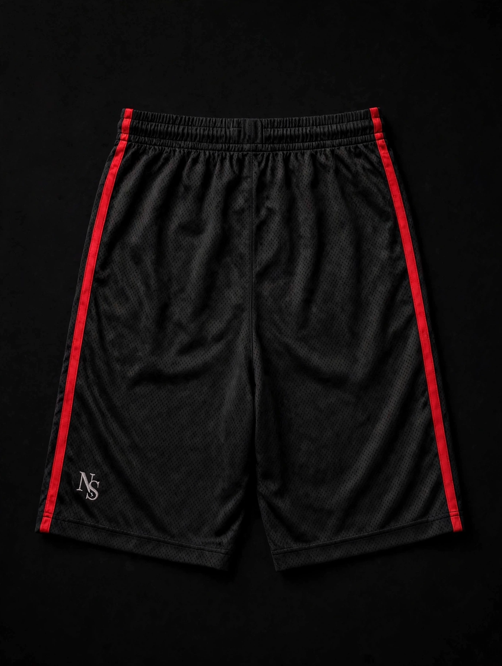 NIGHT SHIFT Black Mesh Shorts alternate view