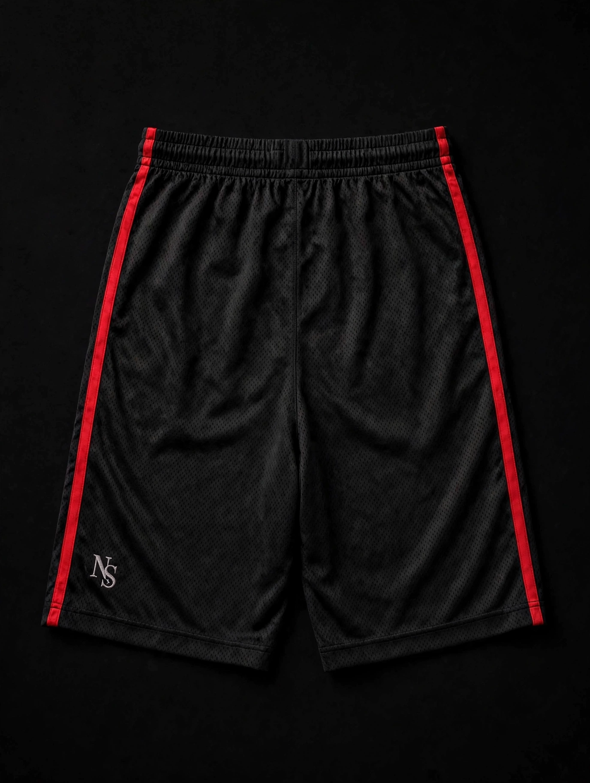 NIGHT SHIFT Black Mesh Shorts alternate view