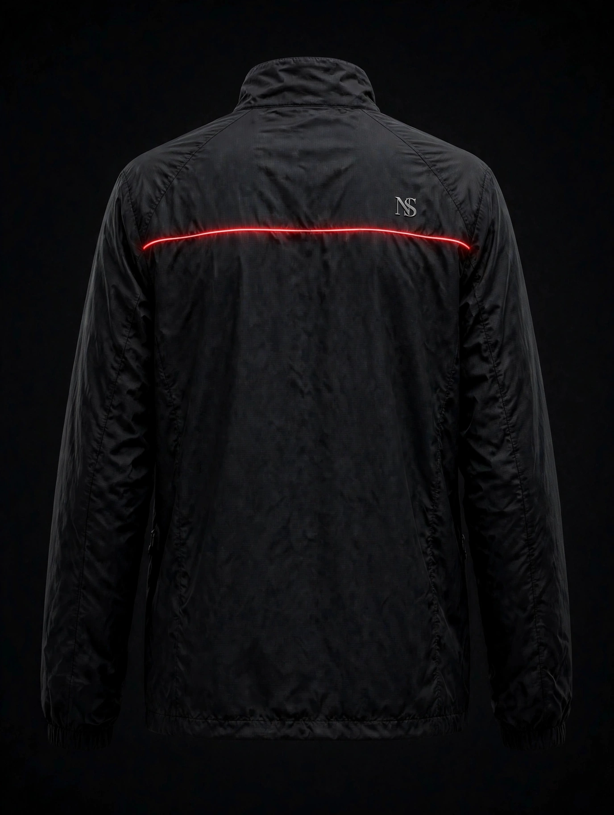 NIGHT SHIFT Black Windbreaker alternate view