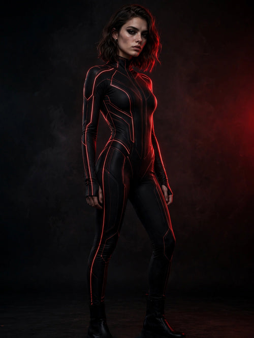 NIGHT SHIFT Black Catsuit