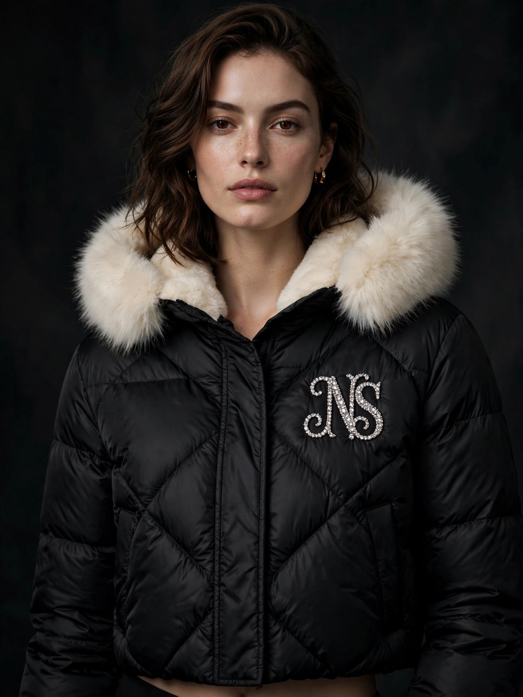 NIGHT SHIFT Womens Cropped Puffer