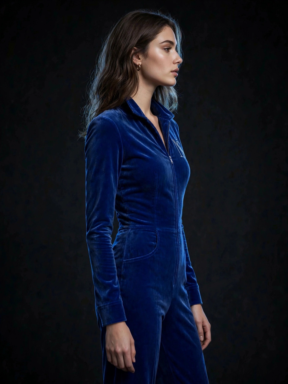 Royal Velour Jumpsuit