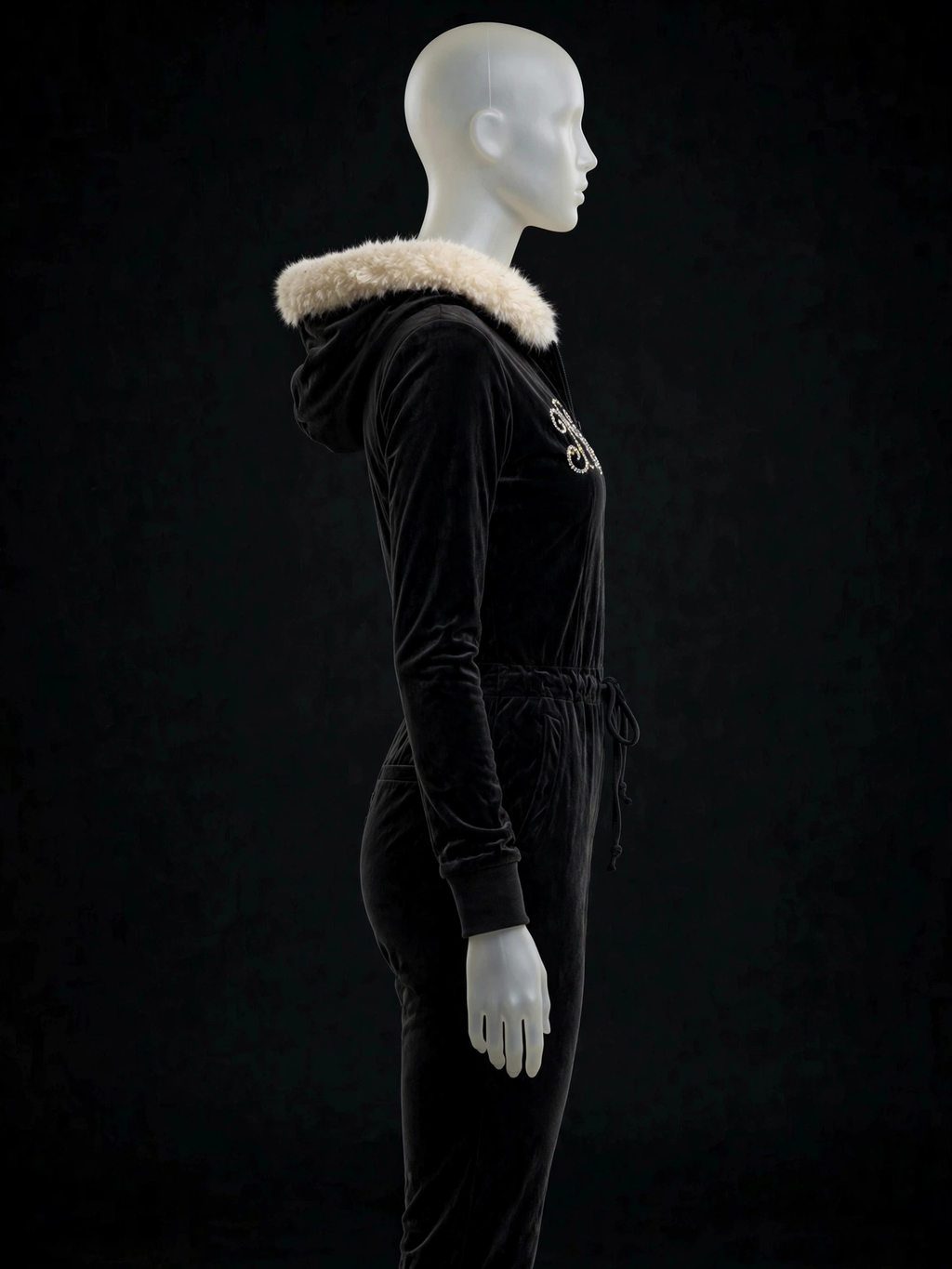 Black Velour Jumpsuit
